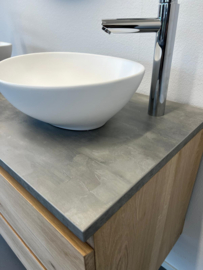 Eiken badkamermeubel Soest met melamine topblad