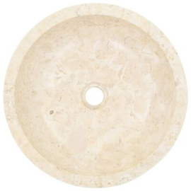 waskom marmer rond 40x12cm creme