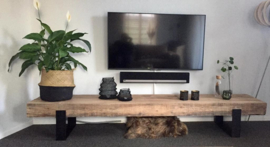 TV-meubel van massief eikenhout