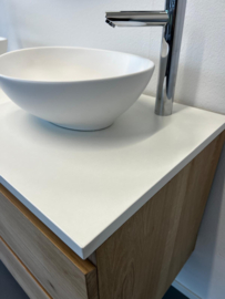 Eiken badkamermeubel Soest met melamine topblad