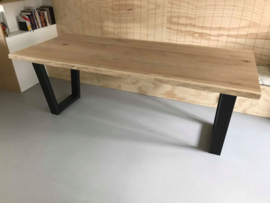 Industriële eettafel, Eiken, U-poten