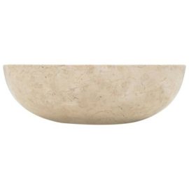 waskom marmer rond 40x12cm creme