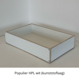 Eiken badkamermeubel curved met ronde hoeken 4 lades