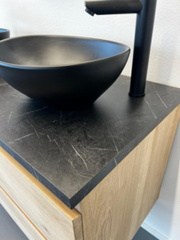 Eiken badkamermeubel Soest met melamine topblad
