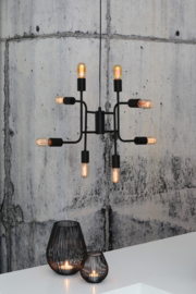 Hanglamp  MARINELLE zwart met 8 lampen