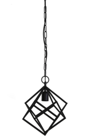 Hanglamp  DRIZELLA mat zwart met 1 lamp