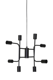 Hanglamp  MARINELLE zwart met 8 lampen
