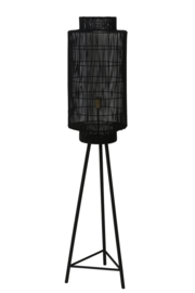 Vloerlamp  GRUARO mat zwart-antiek brons