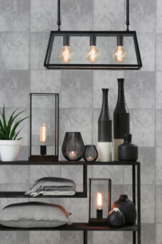 Hanglamp  SVANA glas zwart met 3 lampen