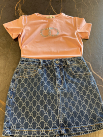 Spijkerrokje met t shirt