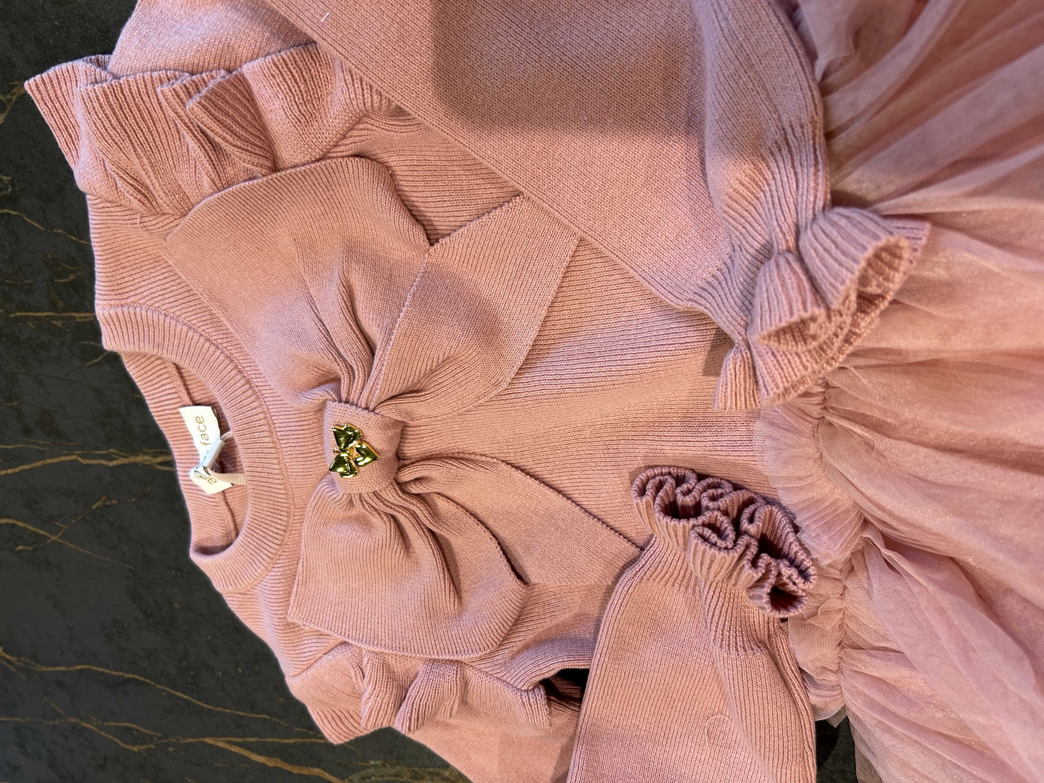 Roze jurk met tulle rok