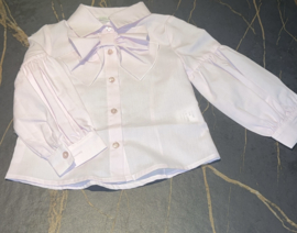 Roze blouse met strik