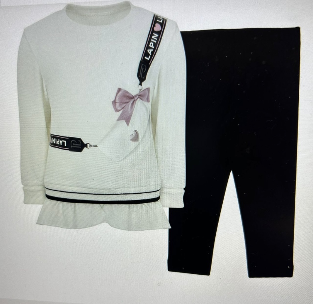 Leggingset zwart wit