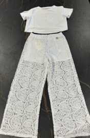 Witte kanten set