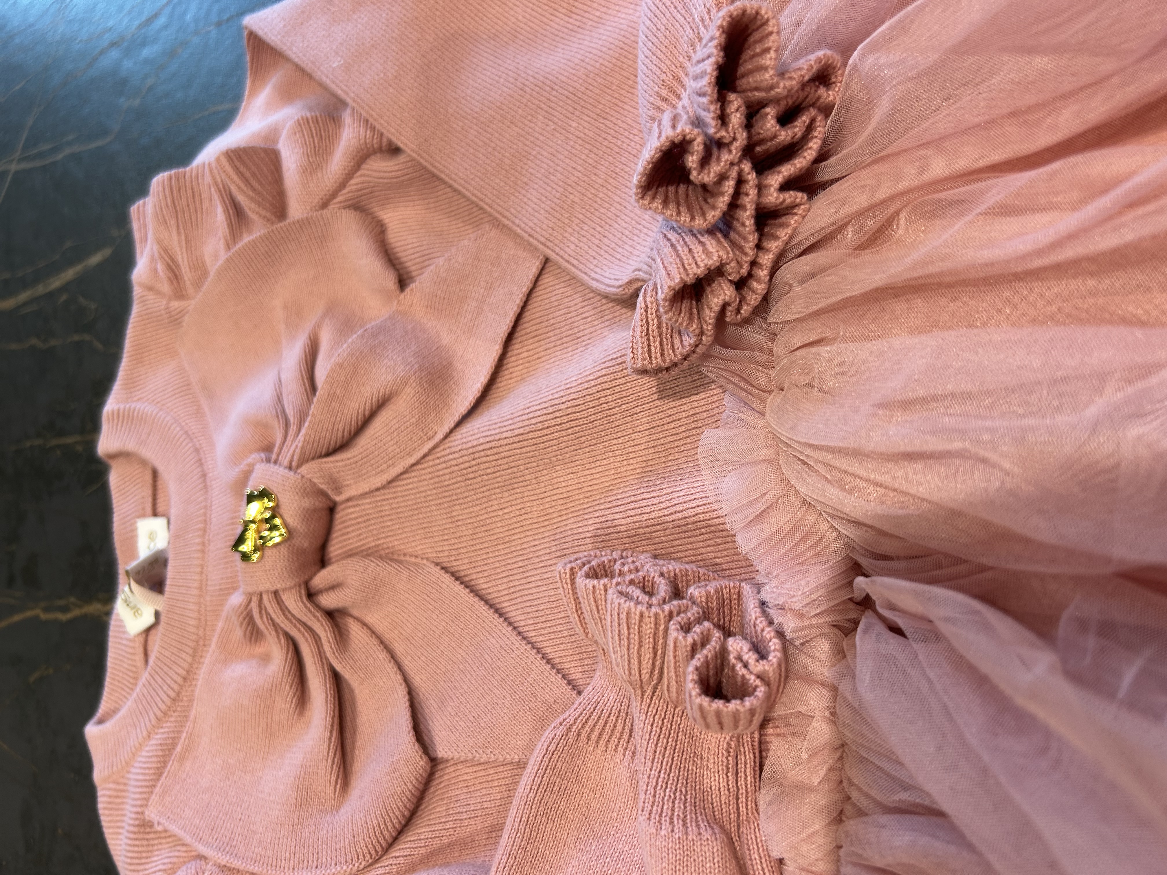 Roze jurk met tulle rok