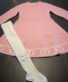 Basic jurkje roze/wit