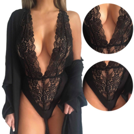 Sexy Lingerie Babydoll Nachtjapon V-hals Lace