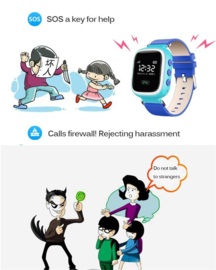 Q60 kids gps smart watch horloge