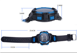 Jongens digitale merk horloge sport mens,  led, alarm, datum, klok