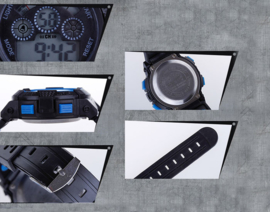 Jongens digitale merk horloge sport mens,  led, alarm, datum, klok