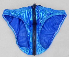 Brand Thongs Front Zwart Zip Ondergoed