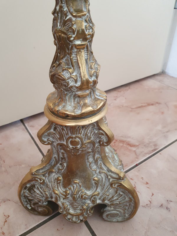 Veilig overdracht als Bronze staande asbak/kandelaar | PortholAntiek - "Antiek, Brocante &  Curiosa" | PortholShop