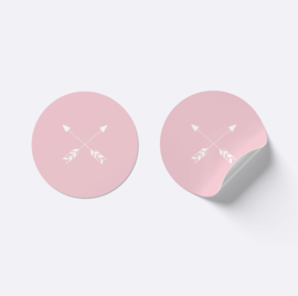 Sluitsticker pijlen | Roze met wit