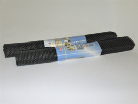 Antislip mat op rol zwart 45 x 100 cm - set van 2 stuks - DD2200
