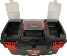 Gereedschapskoffer met uitneembare inzetbak en organizer - 43,2 x 25,1 x 23,6 cm  HE7010
