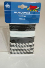 Haarbandjes 30 stuks op kaartje  BB5010