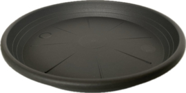Set van 2 stuks - Onderzetter voor Bloempot - Rond 22 cm - Antraciet  CC90200