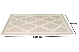 Buiten tapijt roze met patroon - 90x150cm - weerbestendig en vuilafstotend  EE2700-A