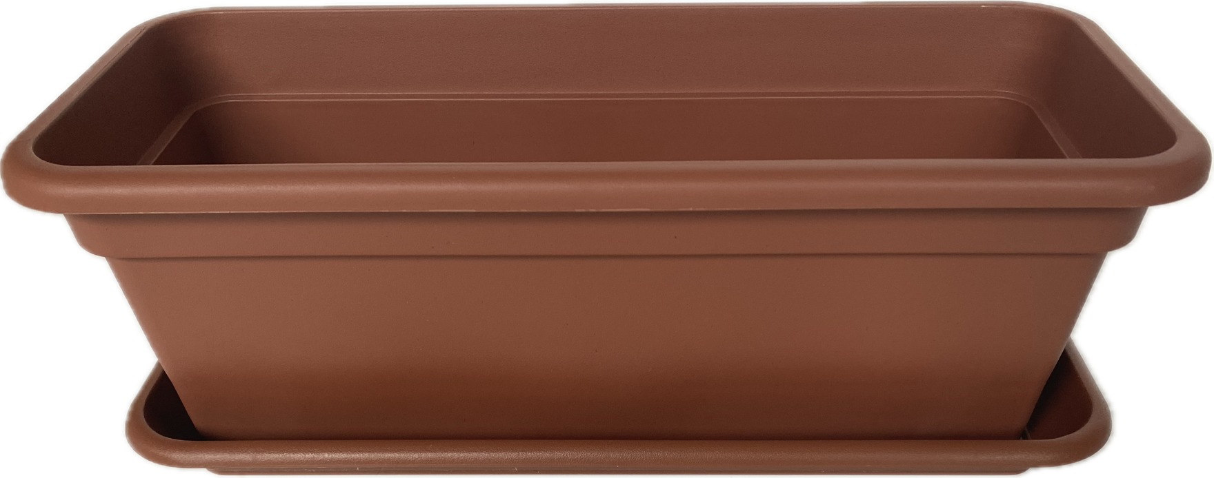 Set van 2 stuks - Opvangschaal/Onderzetter - Rechthoek 38cm - Kunststof - Terracotta  CC9080