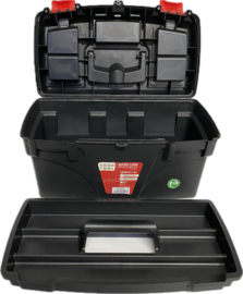 Gereedschapskoffer met uitneembare inzetbak en organizer - 43,2 x 25,1 x 23,6 cm  HE7010