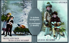 50 stuks Kerstkaarten - Nieuwjaarskaarten - Nostalgische - Vintage met envelop | 5 doosjes | serie 18 - 4