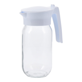 Glazen Schenkkan - Waterkan met deksel - 1,0 Liter  DD1110