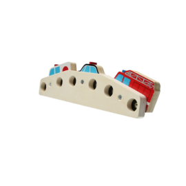 Kinderkapstok van hout - 32x4x9cm - 2ass   DD4100A