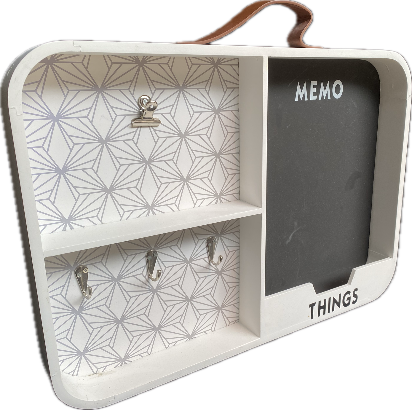 Trendy Memobord - Krijtbord - Hout - 50 x 35,5 cm - met opbergvakje  EE6400
