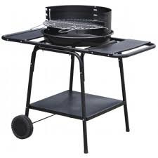 Verrijdbare Barbecue / grill met 2 zijtafels  HM0040