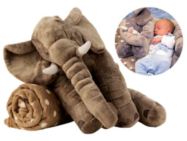 Pluche olifant met knuffeldekentje SP2100