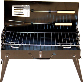 Inklapbare Houtskoolbarbecue - Incl. Spatel & Vleesvork  EE1400