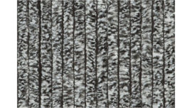 Vliegengordijn - pluche - kattenstaart - 90 x 200 cm - zwart/wit  HH2510