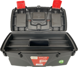 Gereedschapskoffer met uitneembare inzetbak en organizer - 40,0 x 20,6 x 19,2 cm  HE7000