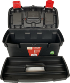 Gereedschapskoffer met uitneembare inzetbak en organizer - 40,0 x 20,6 x 19,2 cm  HE7000