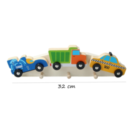 Kinderkapstok van hout - 32x4x9cm - 2ass   DD4100B