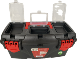 Gereedschapskoffer met uitneembare inzetbak en organizer - 40,0 x 20,6 x 19,2 cm  HE7000