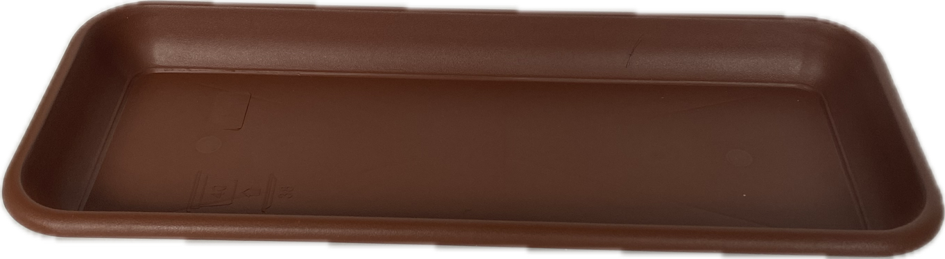 Set van 2 stuks - Opvangschaal/Onderzetter - Rechthoek 38cm - Kunststof - Terracotta  CC9080
