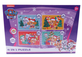 Set van 2 dozen - Paw Patrol - 4 in 1 puzzle - 12+16+20+24 stukjes  KL4000A