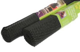 Antislip mat op rol zwart - 38 x 92 cm - set van 2 stuks  CC2700Z