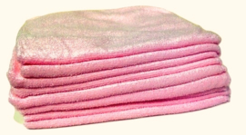 Microvezeldoekjes 40 x 40 cm  set van 10 stuks roze  BB3230